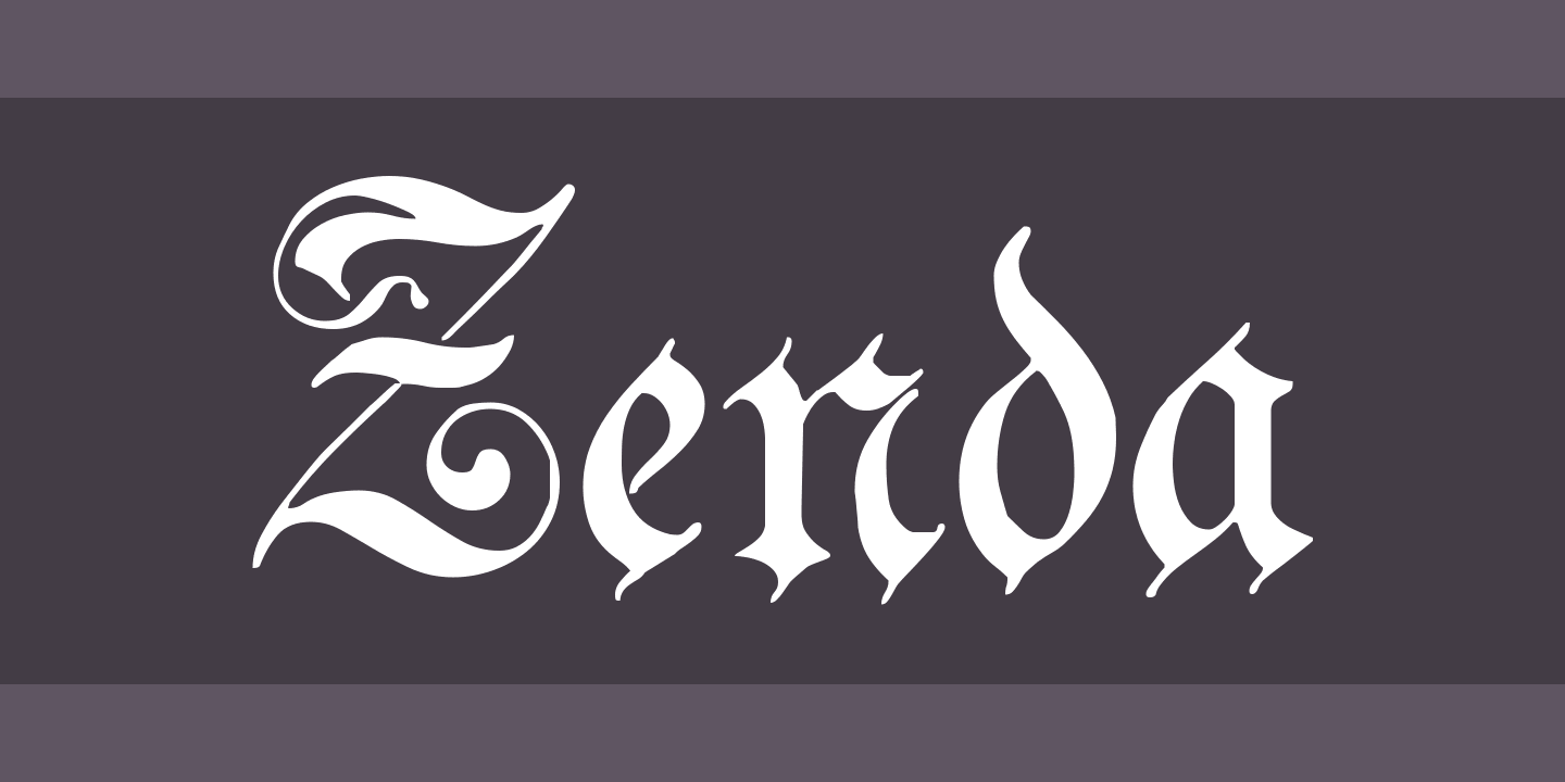 Пример шрифта Zenda Regular